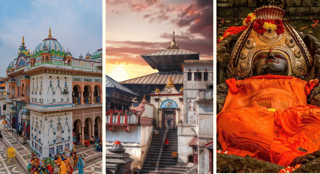 Pilgrims in Nepal Temple